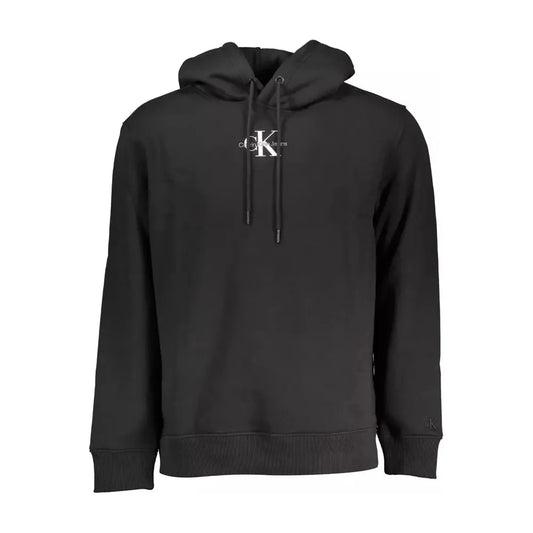 Calvin Klein Sleek Hooded Sweatshirt in Black Calvin Klein