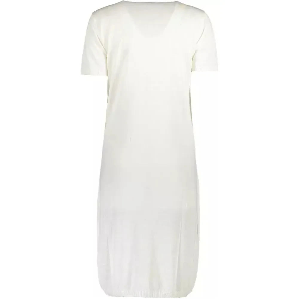 Cavalli Class Chic White Embroidered Short Dress Cavalli Class