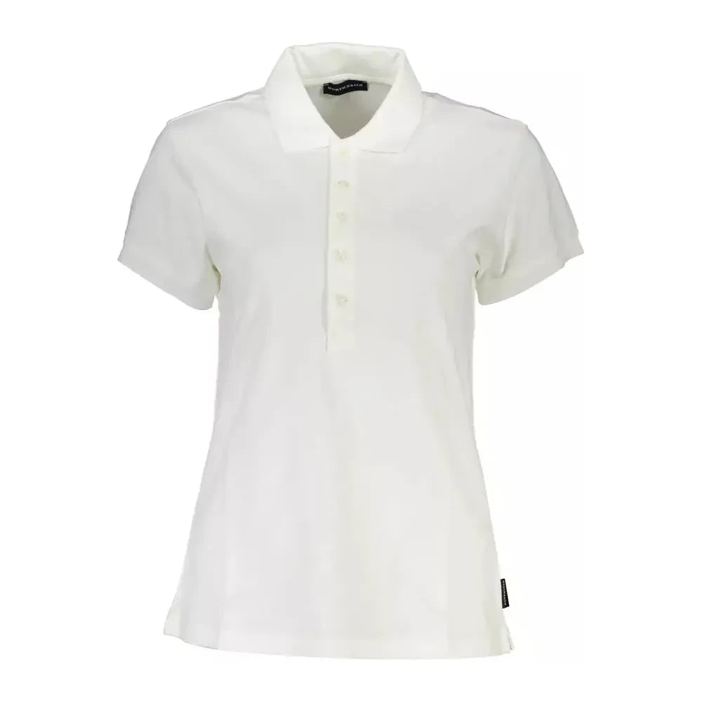 North Sails White Cotton Women Polo Shirt