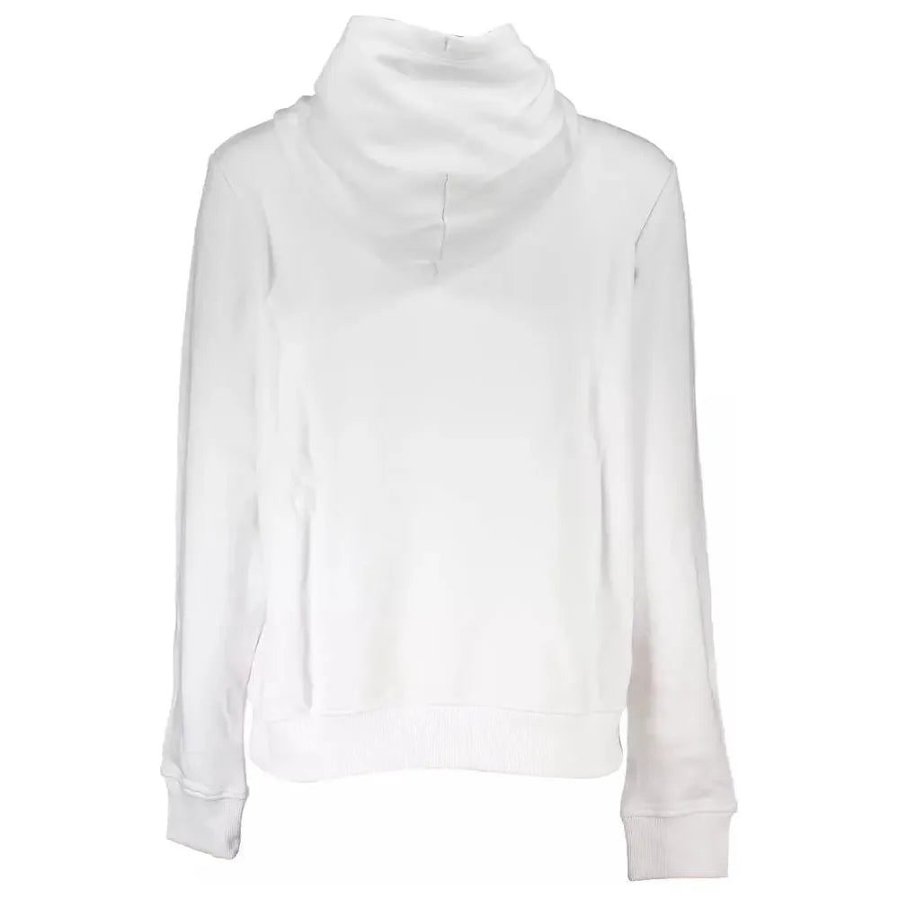 Tommy Hilfiger Chic White Hooded Sweatshirt with Logo Print Tommy Hilfiger