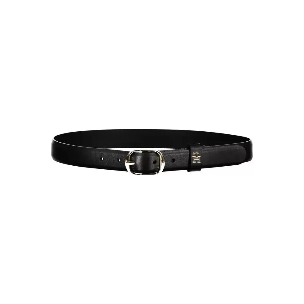 Tommy Hilfiger Sleek Leather Belt with Signature Metal Buckle Tommy Hilfiger