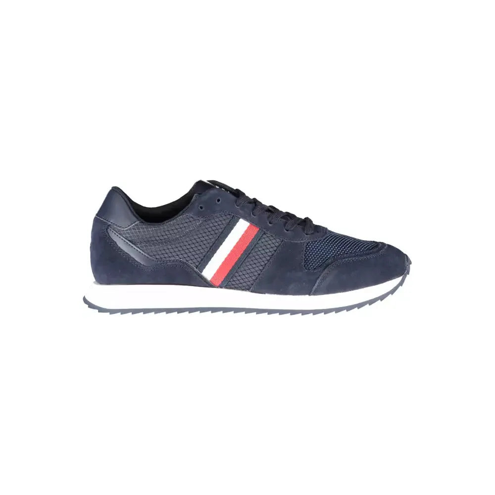 Tommy Hilfiger Eco-Conscious Blue Sneakers with Logo Detailing Tommy Hilfiger