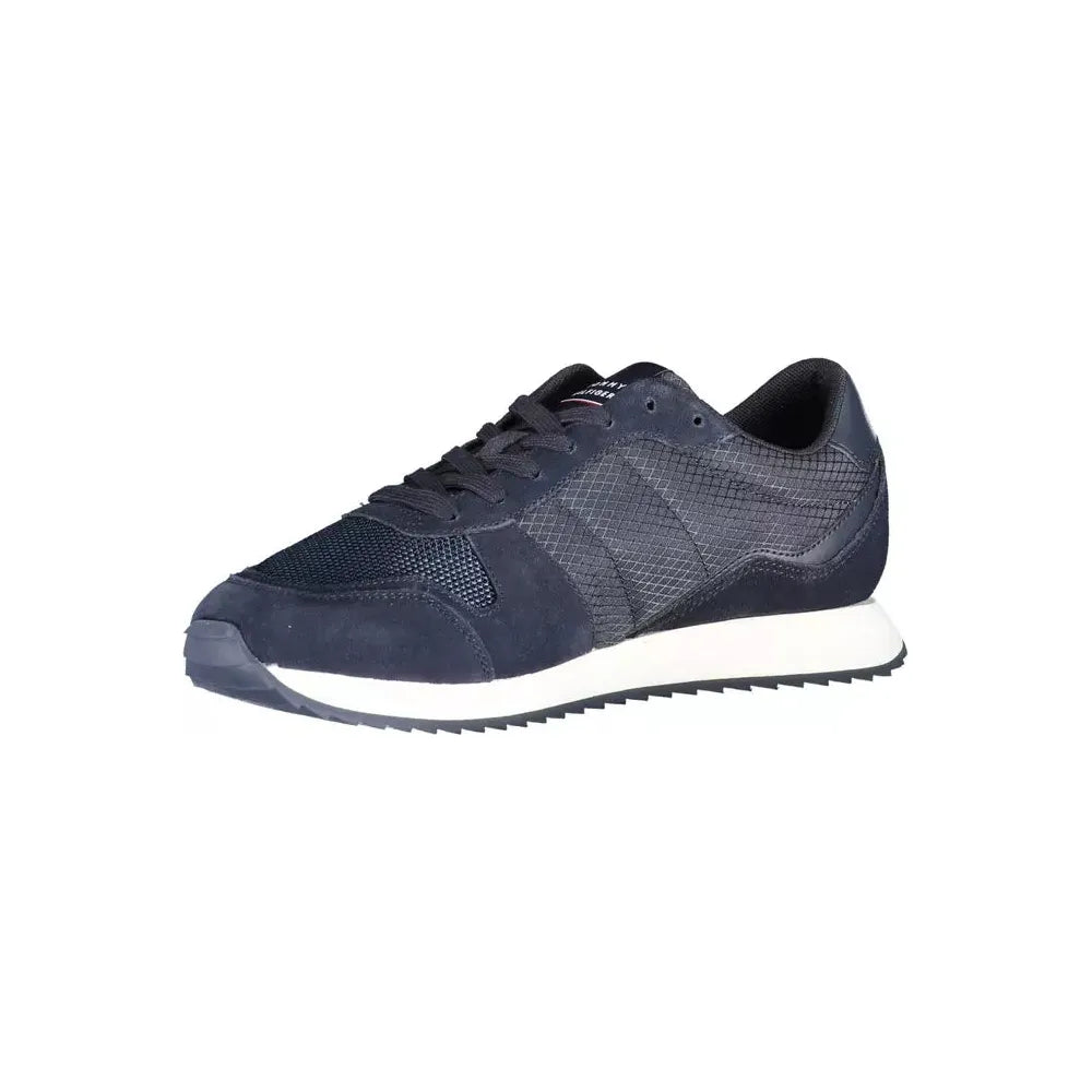 Tommy Hilfiger Eco-Conscious Blue Sneakers with Logo Detailing Tommy Hilfiger