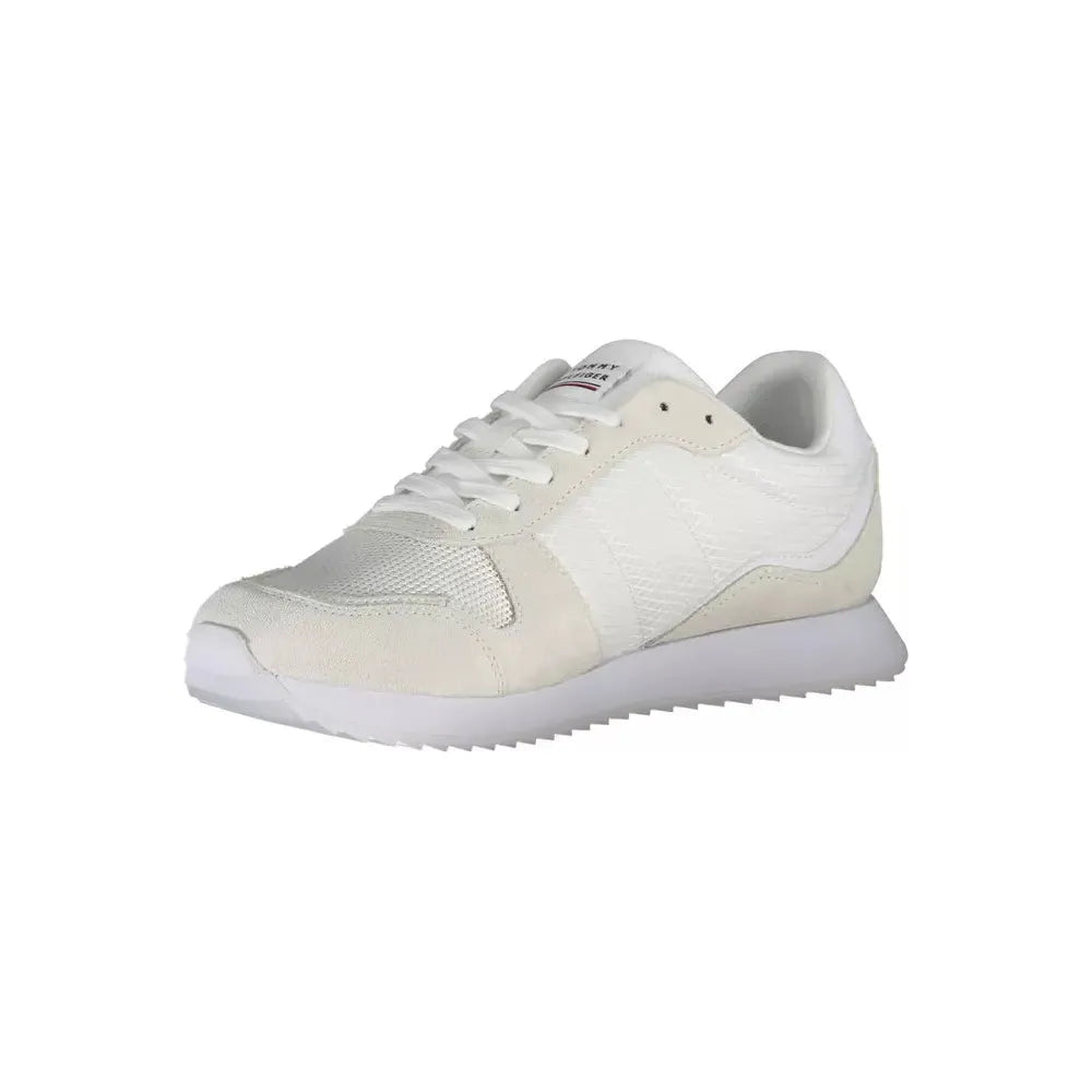 Tommy Hilfiger White Polyester Men Sneaker Tommy Hilfiger