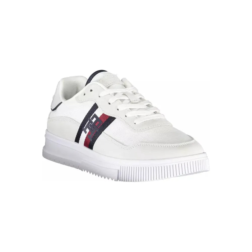 Tommy Hilfiger White Polyester Men Sneaker Tommy Hilfiger