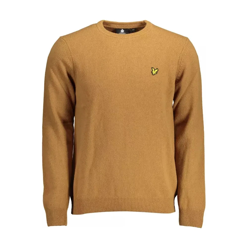 Lyle & Scott Classic Wool Blend Brown Sweater Lyle & Scott