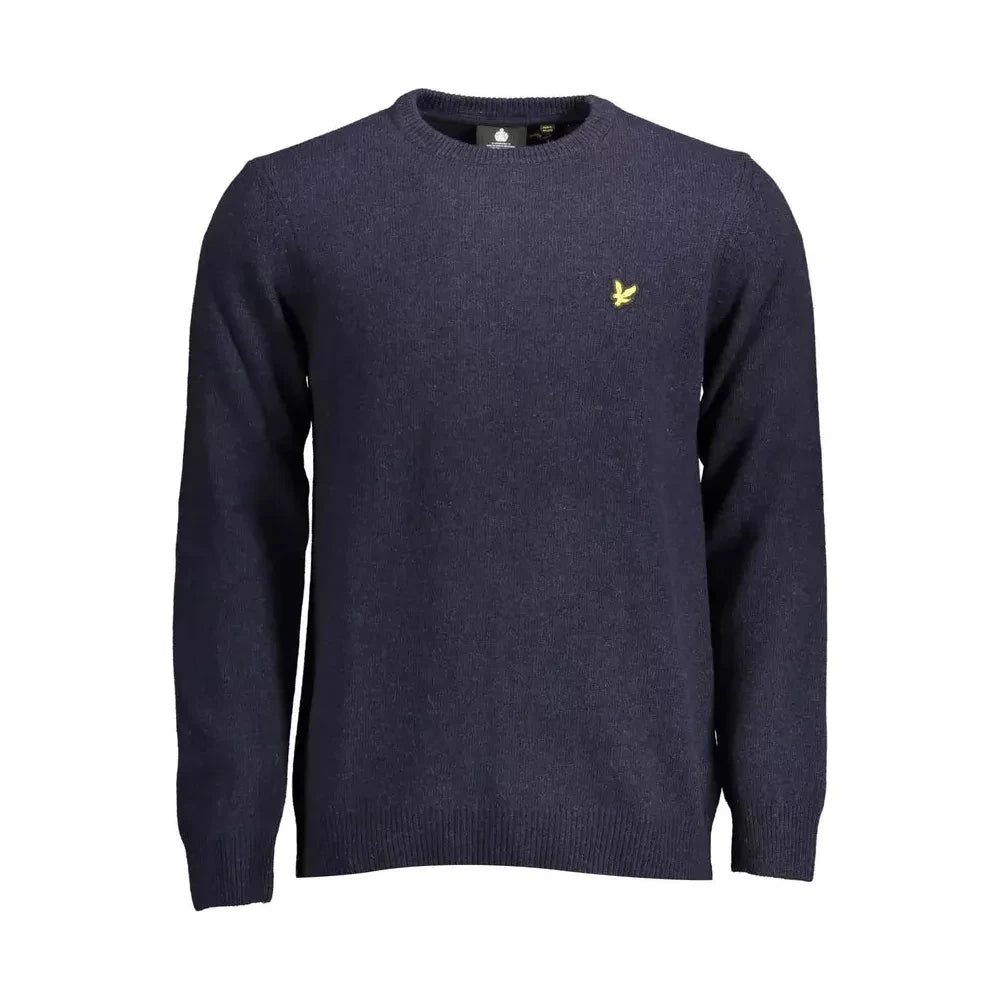 Lyle & Scott Classic Blue Wool Blend Sweater Lyle & Scott