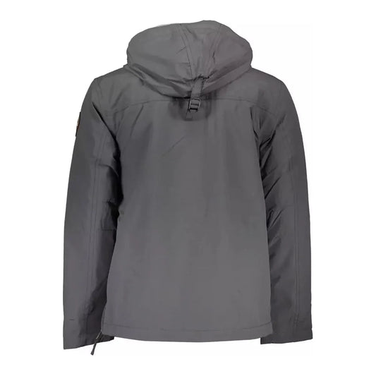 Napapijri Eco-Conscious Gray Rainforest Jacket Napapijri