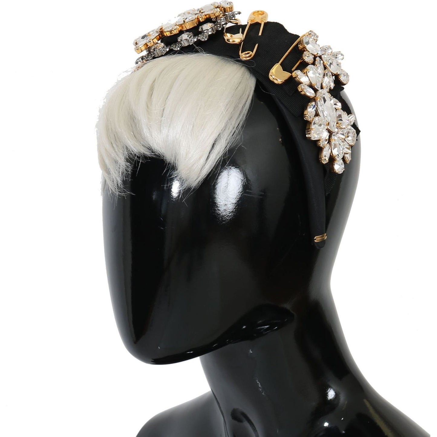 Dolce & Gabbana Elegant Black Crystal Headband Diadem Dolce & Gabbana