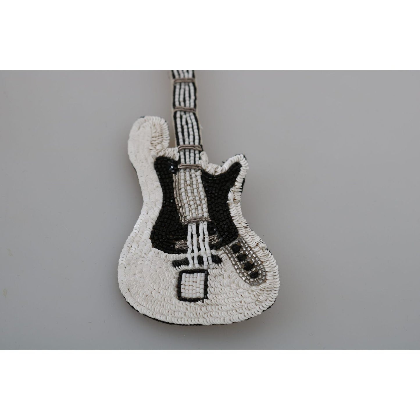 Dolce & Gabbana Gold Sequined Guitar Pin Brooch Brooch Dolce & Gabbana