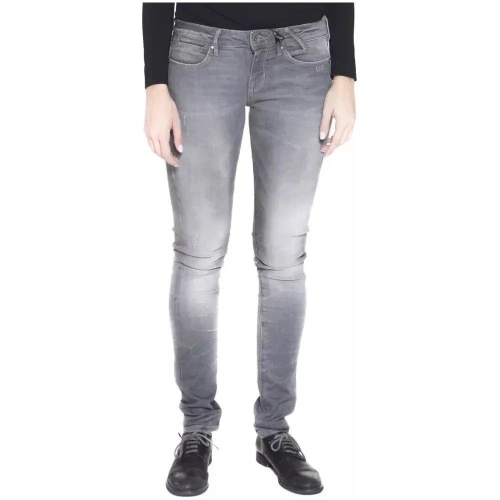 Guess Jeans Chic Narrow-Leg Faded Gray Jeans Guess Jeans