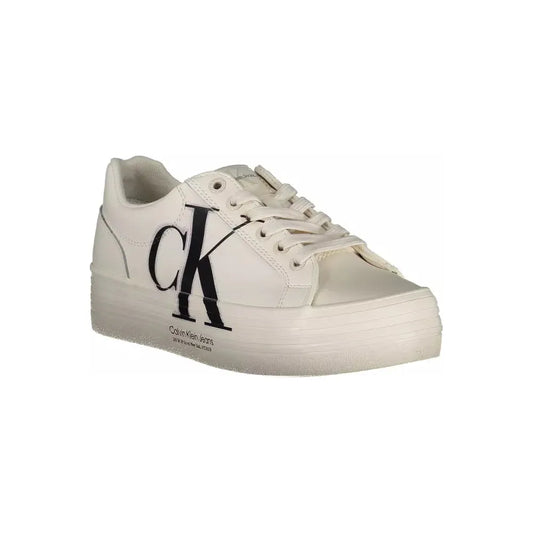 Calvin Klein Eco-Chic White Sneakers with Contrasting Details Calvin Klein