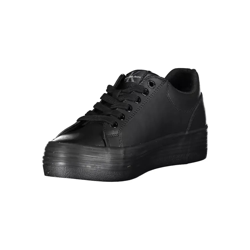 Calvin Klein Black Leather Women Sneaker