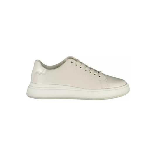 Calvin Klein Elegant Beige Trainer with Logo Detail Calvin Klein