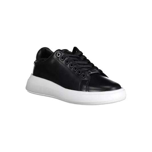 Calvin Klein Sleek Black Contrasting Lace-Up Sneakers Calvin Klein