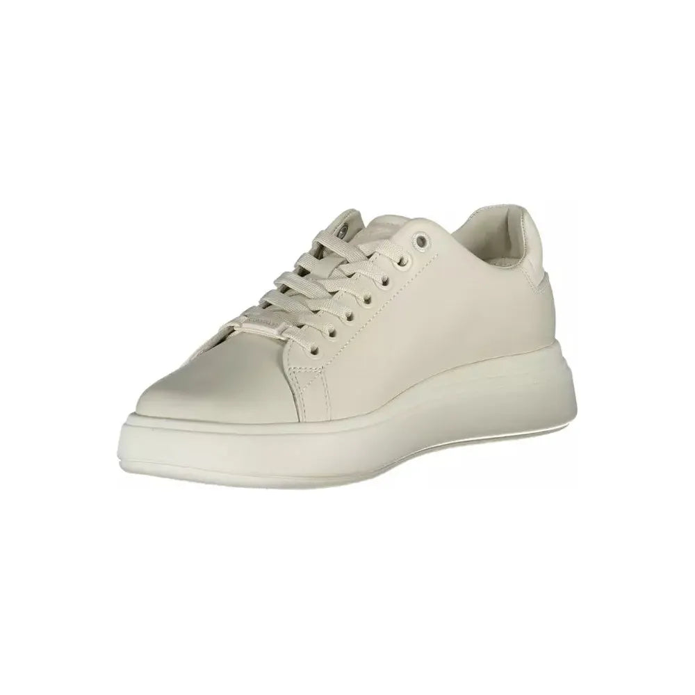 Calvin Klein Elegant Beige Trainer with Logo Detail Calvin Klein