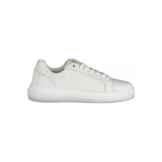 Calvin Klein Elegant White Lace-Up Sport Sneakers Calvin Klein