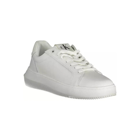 Calvin Klein Elegant White Lace-Up Sport Sneakers Calvin Klein