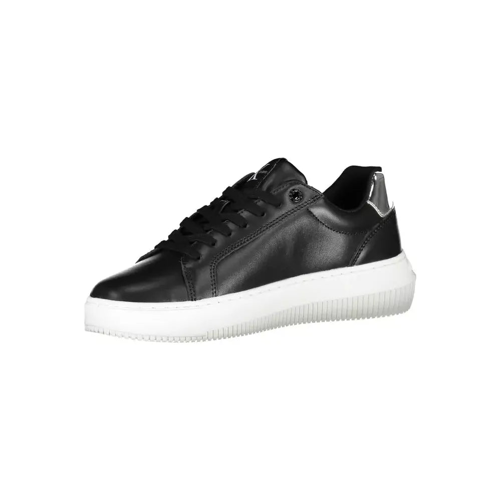 Calvin Klein Black Leather Women Sneaker Calvin Klein