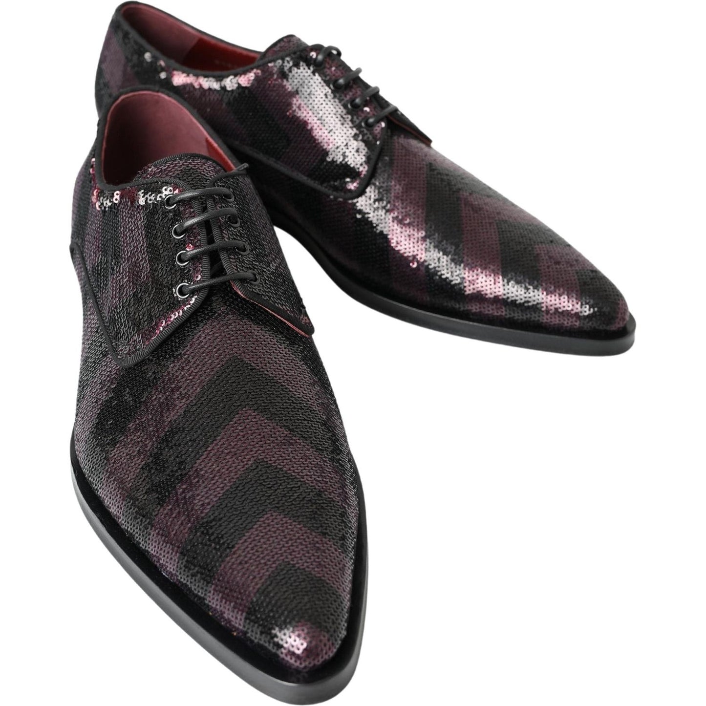 Dolce & Gabbana Elegant Sequin Embellished Derby Shoes Dolce & Gabbana