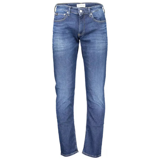 Calvin Klein Sleek Slim Fit Blue Jeans with Recycled Cotton Calvin Klein