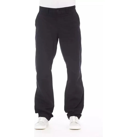 Alpha Studio Blue Cotton Men's Pant Alpha Studio