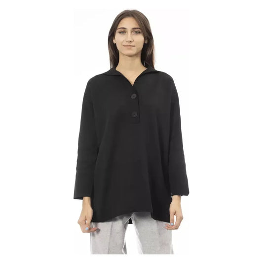 Alpha Studio Black Polypropylene Women Sweater Alpha Studio