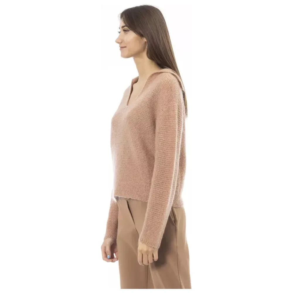 Alpha Studio Beige Polyamide Women Sweater Alpha Studio