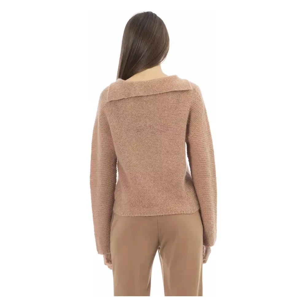 Alpha Studio Beige Polyamide Women Sweater Alpha Studio