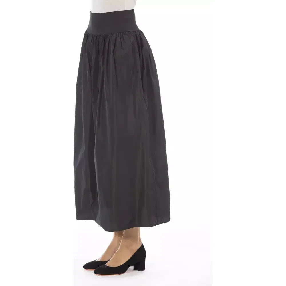 Alpha Studio Brown Polyester Women Skirt Alpha Studio