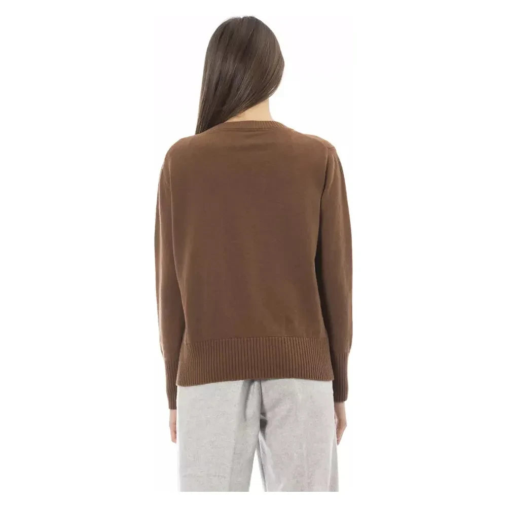 Alpha Studio Brown Cashmere Women Sweater Alpha Studio