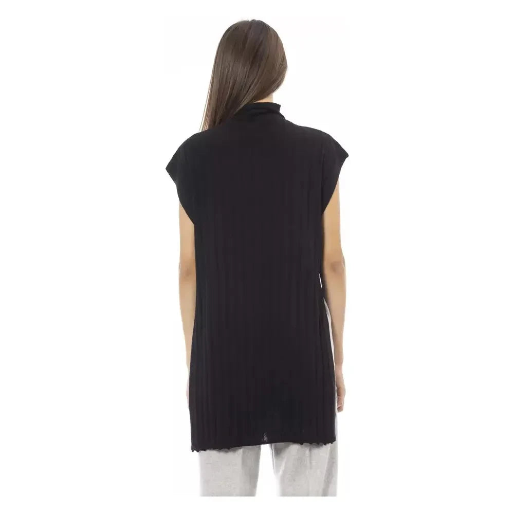 Alpha Studio Black Wool Women Sweater Alpha Studio