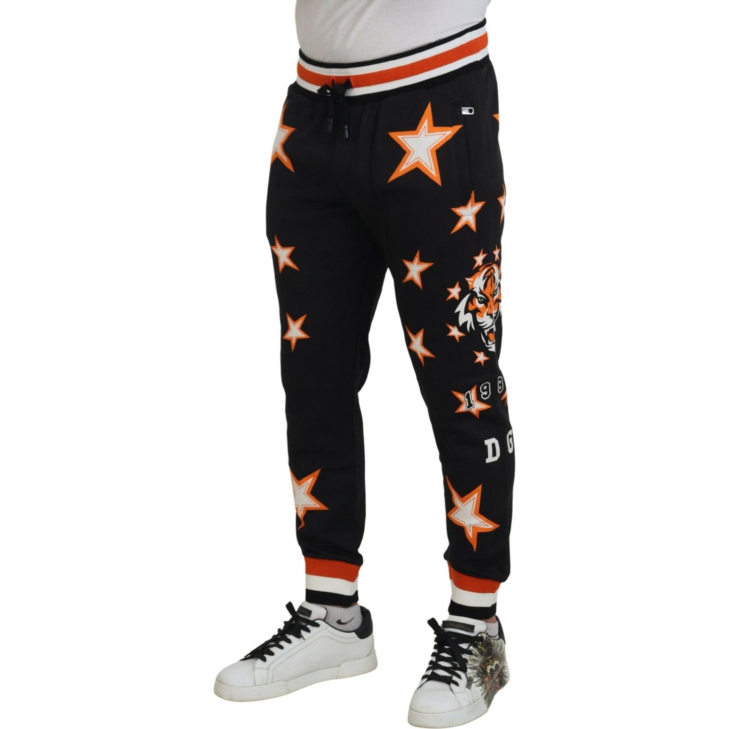 Dolce & Gabbana Elegant Black Star Casual Sweatpants Dolce & Gabbana