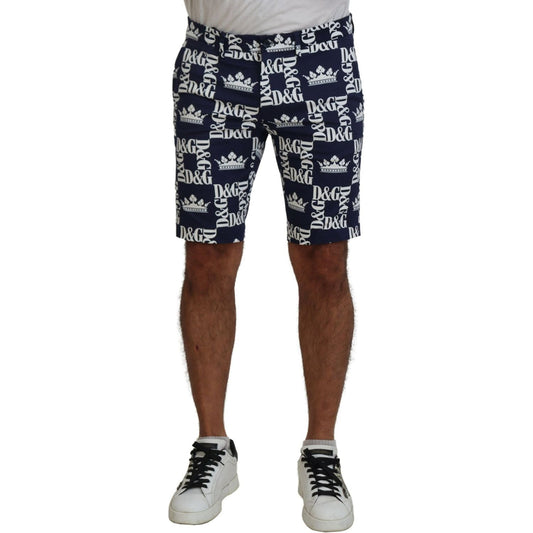 Dolce & Gabbana Casual Crown Print Chinos Shorts Dolce & Gabbana