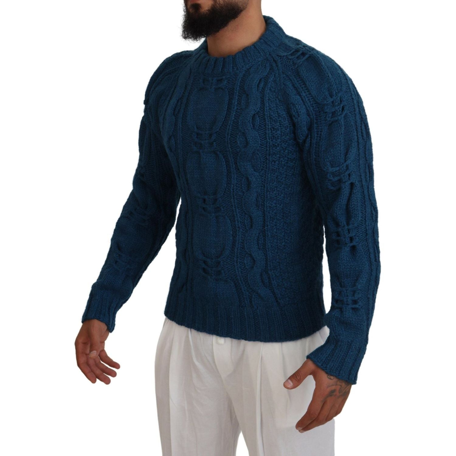 Dolce & Gabbana Elegant Blue Crewneck Sweater