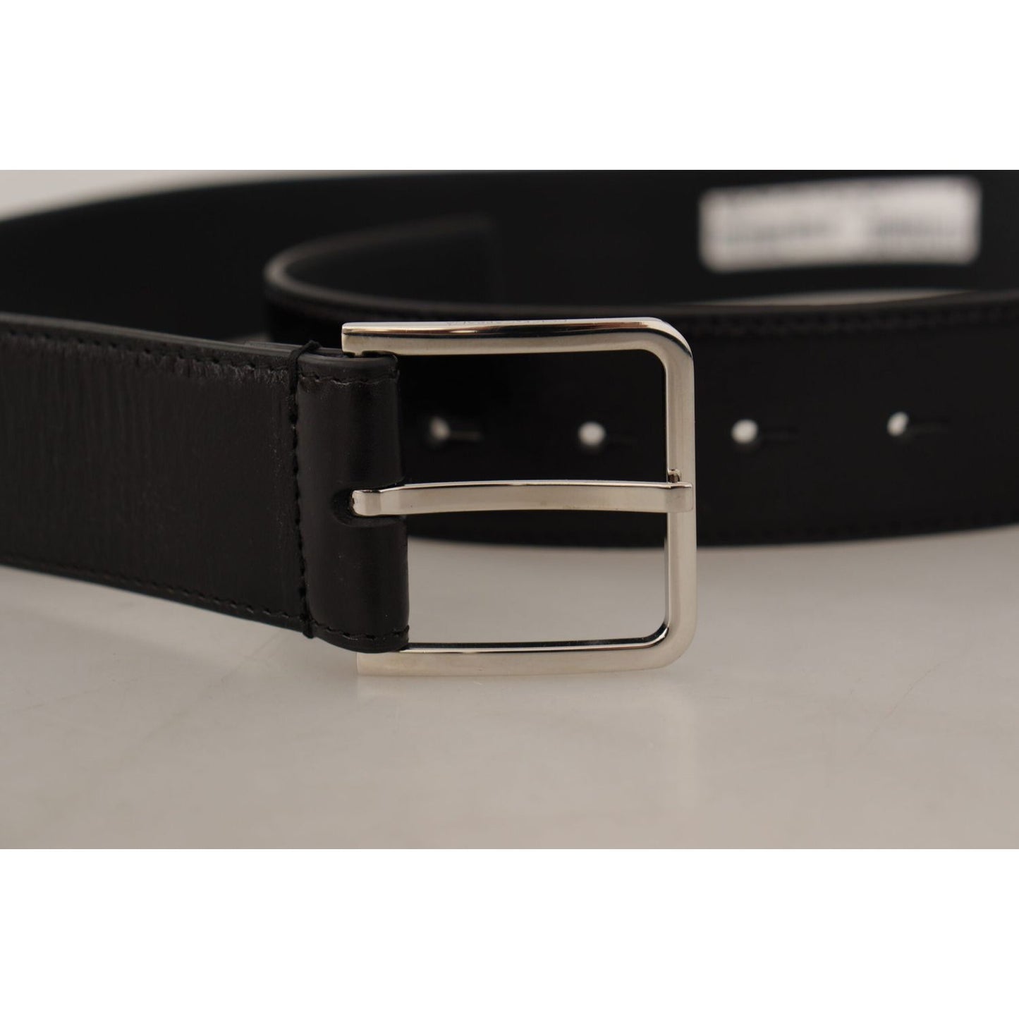 Dolce & Gabbana Elegant Leather Belt with Metal Buckle Dolce & Gabbana