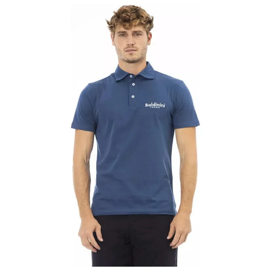 Baldinini Trend Blue Cotton Men Polo Shirt Baldinini Trend