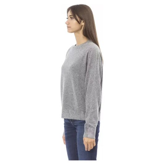 Baldinini Trend Gray Wool Women Sweater Baldinini Trend