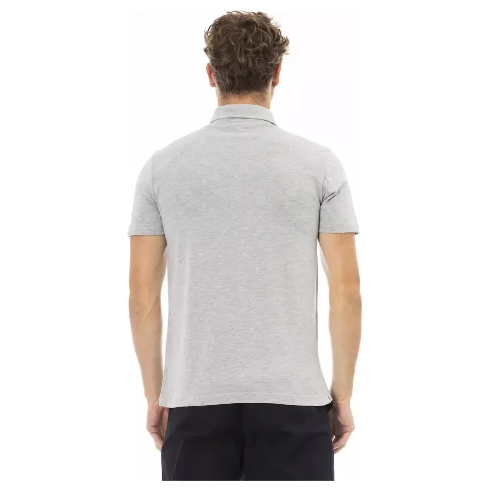 Baldinini Trend Gray Cotton Men Polo-Shirt Baldinini Trend