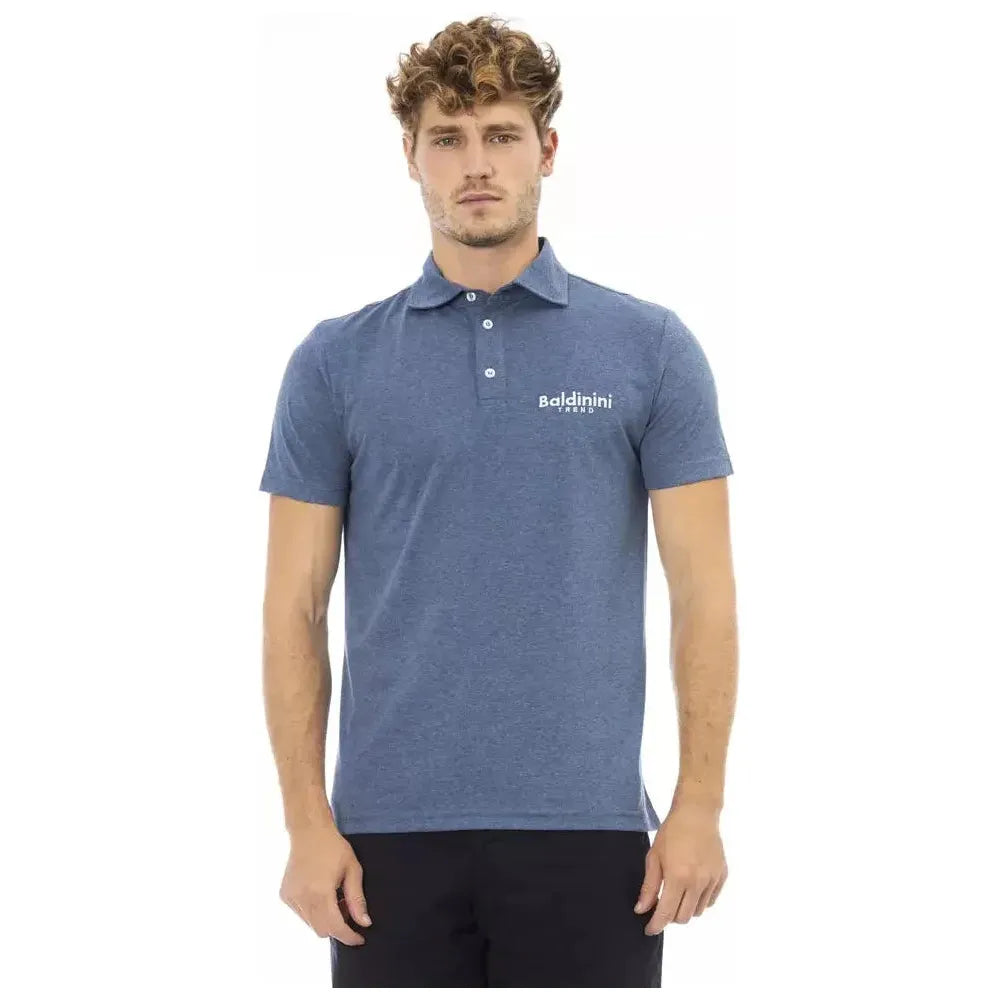 Baldinini Trend Blue Cotton Men Polo