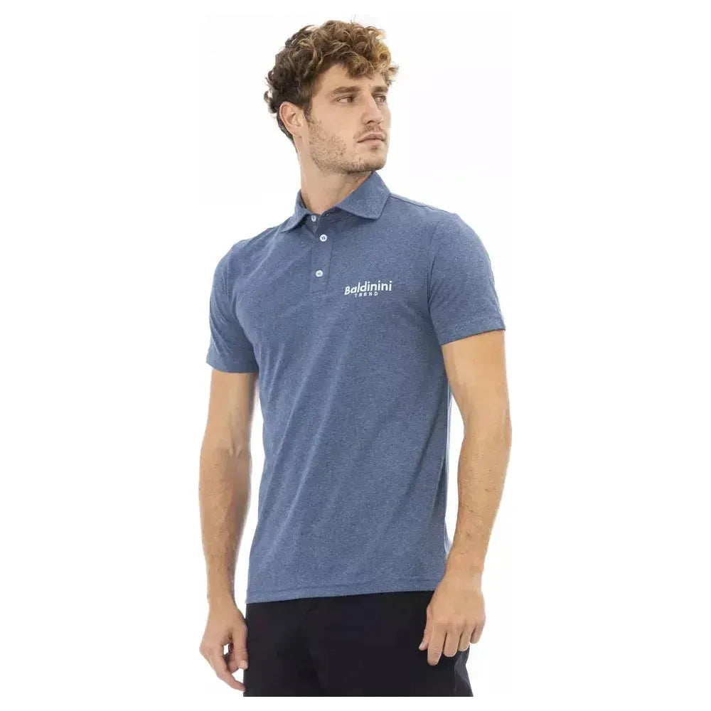 Baldinini Trend Blue Cotton Men Polo