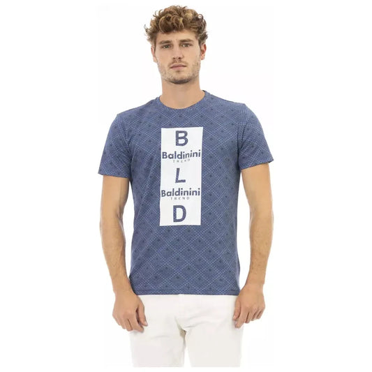 Baldinini Trend Blue Cotton Men's T-Shirt Baldinini Trend