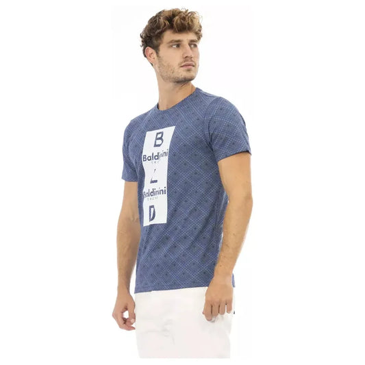 Baldinini Trend Blue Cotton Men T-Shirt Baldinini Trend