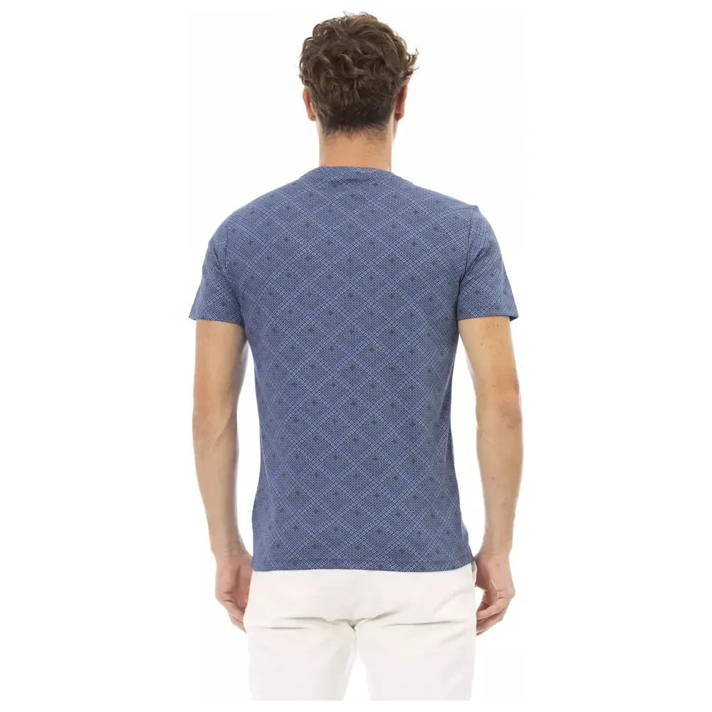 Baldinini Trend Blue Cotton Men's T-Shirt Baldinini Trend