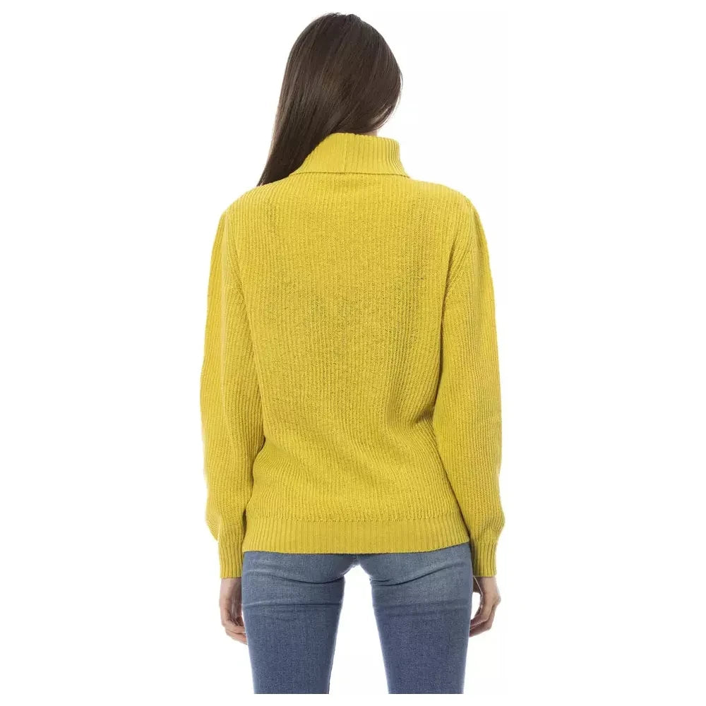 Baldinini Trend Yellow Wool Women Sweater Baldinini Trend