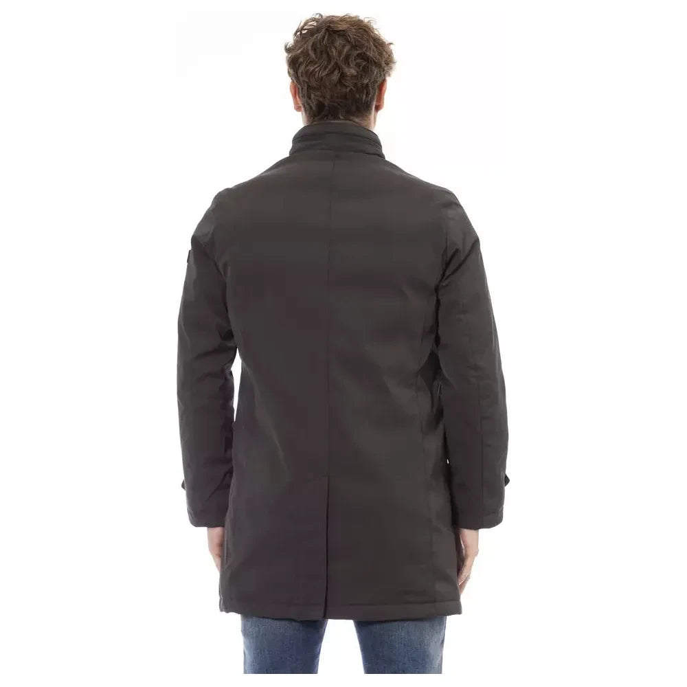 Baldinini Trend Brown Polyester Men Jacket Baldinini Trend