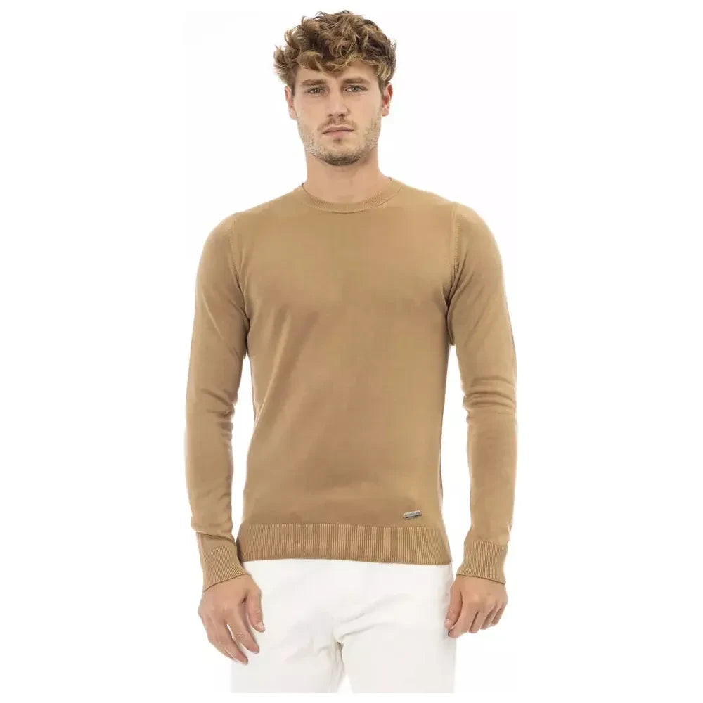 Baldinini Trend Beige Modal Men Sweater Baldinini Trend