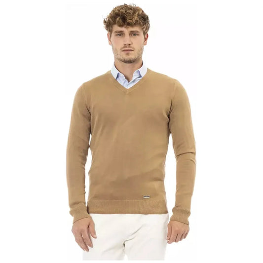 Baldinini Trend Beige Modal Men Sweater Baldinini Trend