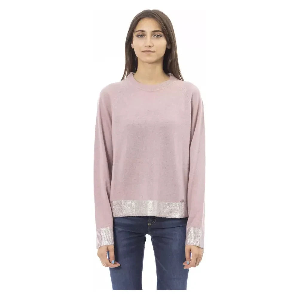 Baldinini Trend Pink Wool Women Sweater Baldinini Trend