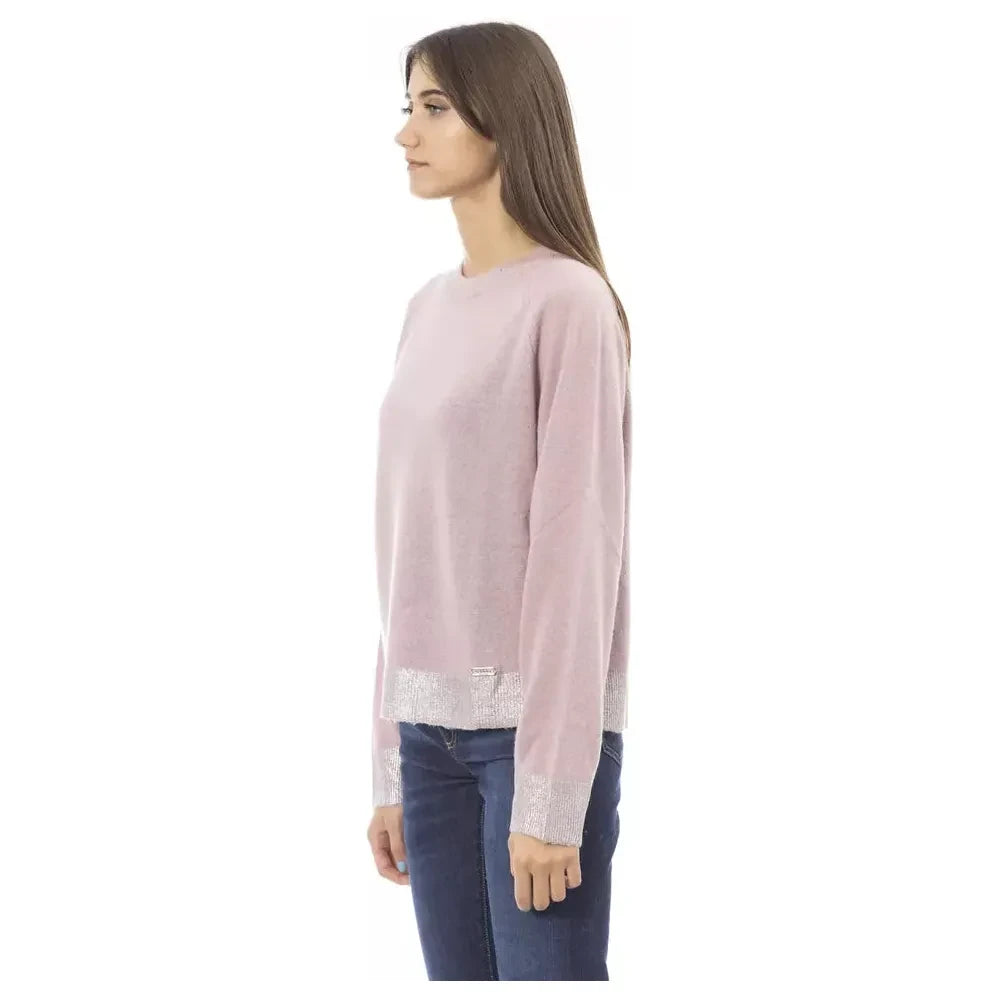 Baldinini Trend Pink Wool Women Sweater Baldinini Trend